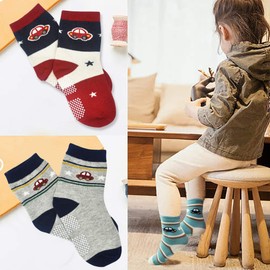 HYCLES Baby Girp Socks 12 Pairs for Boys Girls 0-7 Years Toddler Infant Kids Children Non Skid Anti-slip Socks 3-5 Years