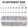 DMQ 2016Pcs Rhinestones with 5Pcs 15ml B7000 Rhinestones Glue, 10