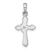 JewelryWeb 12.6mm 925 Sterling Silver Rhodium Plated Polished Religious Faith
