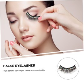 Mikinona 5pairs Exaggerated Latin Dance Eyelashes with Diamond Decoration for Performance Thick and Dramatic Costume Lashes for Women for Stage and Party Use