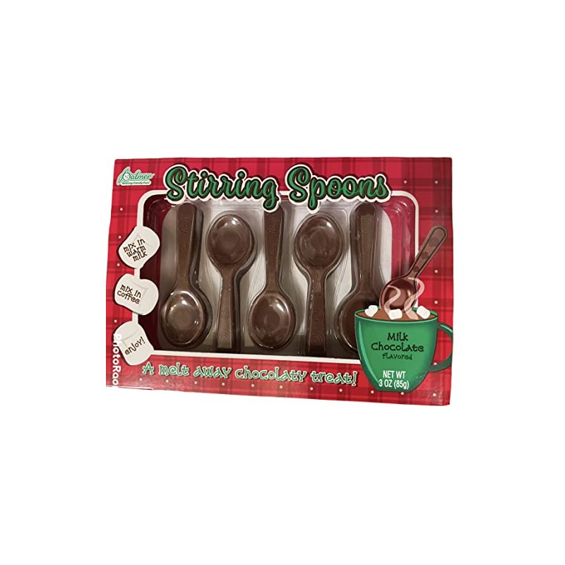 Palmer Milk Chocolate Stirring Spoons, Perfect to use in Warm
