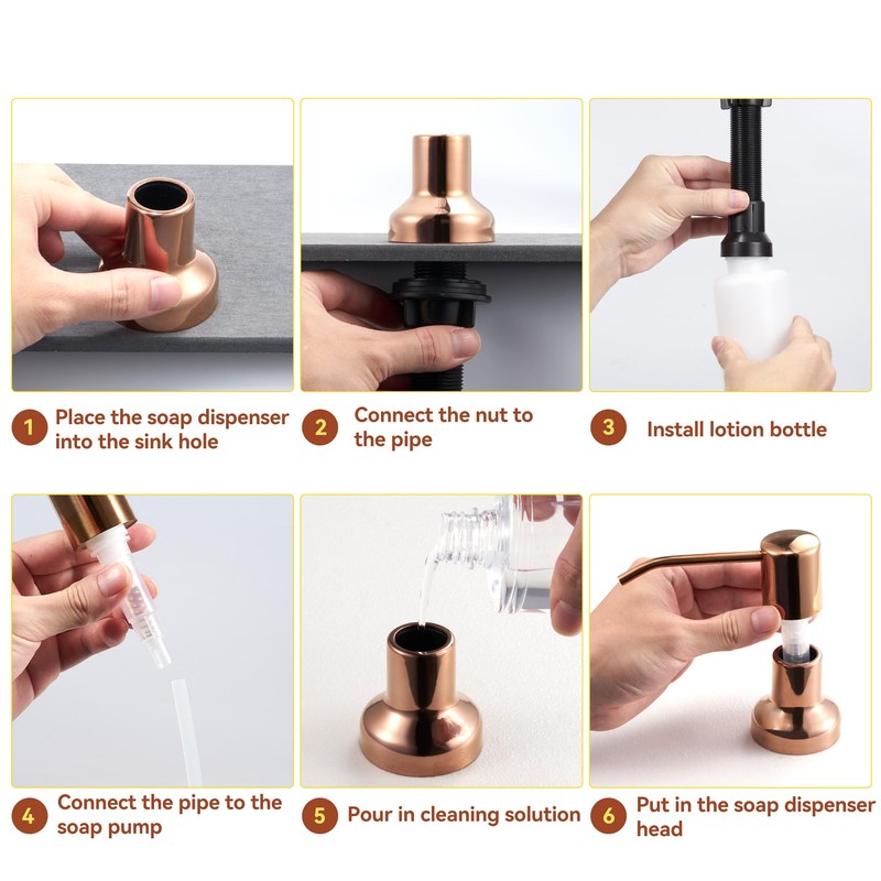 Yofidra Soap Dispenser for Kitchen Sink, Dish Soap Dispenser for