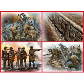 Masterbox Bundle LOT of Hand-to-Hand Fight in The Trench 4 Plastic Kits 1/35 MB
