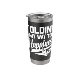 Folding My Way To Happiness - Origami Folding Stainless Steel Insulated Tumbler