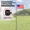 Msnaile 12 FT Carbon Fiber Flag Pole for Outside House