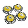 Roxx Tools 4PC 4" Bevel Twist Knot Wire Cup Wheel
