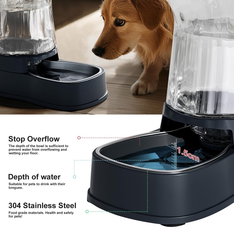 Gardner Pet Automatic Dog Water Dispenser Gravity Stainless Steel Water