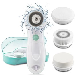 TOUCHBeauty 3 in1 Facial Cleansing Brush IPX6 Waterproof with 2 Speed Settings Face Skin Cleanser & Exfoliator Appliance Brush AG-0759A