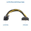 Cable Matters 2 Pack SATA to 8 Pin PCIe (6+2