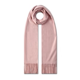 Gadgets Mafia Women's Winter Long Soft Warm Wool Spinning Tassel Shawl Scarf, Neat Fringe Design, Full-weight Fabric (Pink)
