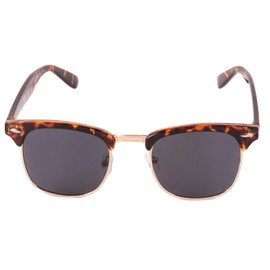 KISS DANDY Sunglasses Men Women - Semi-Rimless Frame with Double Metal Bridge & Elegant Style - UV400 Polarised Lenses for Clear Vision - Ideal for Casual & Elegant Looks, Havana, Unit size