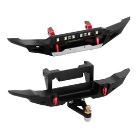 INJORA RC Bumper CNC Aluminium Bumper Set for TRX4M Bronco Upgrade 1/18 RC Crawler, Front & Rear