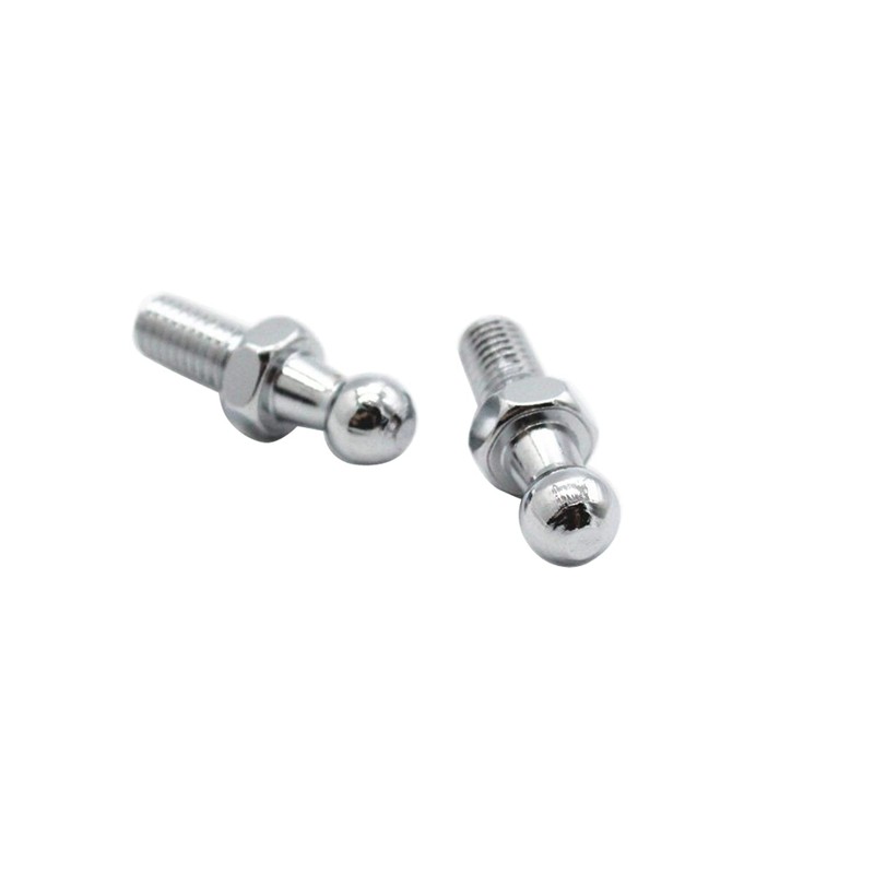 2 pcs10mm BALL STUD BOLT M8 thread Silver for gas