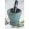 Fox Run Marble Mortar and Pestle, Green, 4"