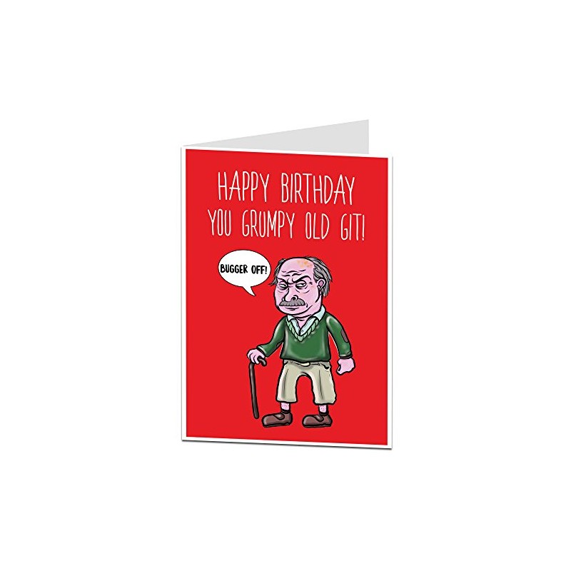 Funny Rude Old Man Husband Dad Grumpy Old Git Birthday