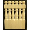 Melody Jane Dollhouse 6 Natural Wood Turned Newel Posts Miniature