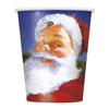 Unique Party 47806 - 9oz Santa Christmas Paper Cups, Pack