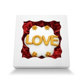 XINHPKGG 50 Pcs Individual Cookie Boxes: 4 1/2" x 4 1/2" x 1 1/5" Inch Small Gift Boxes, Mini Dount Boxes, Single Treat Boxes, Dessert Boxes for Candy, Chocolates Strawberry, Pastry-White