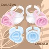 Anillo Para Pegamento Pestañas Soporte Ajustable Set (100pz)- Soporte de