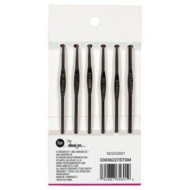 Boye 33936227STSM Steel Crochet Hook Set with Ergonomic Handles, US Sizes 00-6, 6pcs