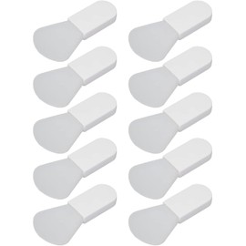 10 Cepillos de Silicona para Mascarilla Facial, Mini Aplicador de Barro de Mango Corto, Herramienta de Belleza Facial Portátil, Color Blanco(Guisado al gratén)