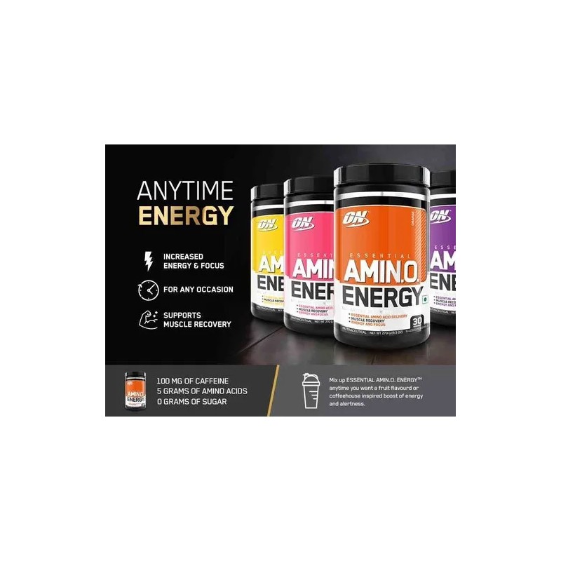 On Essential Amino Energy 10.6oz Sabor Frambuesa Azul