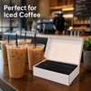 100Pcs 6x190mm Plastic Straws,Black Straws