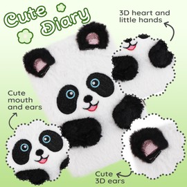 DICVUTE A5 Notebook Diary with Lock, Gift for 6 7 8 Years Old Girls, Cute Panda Notebook Lined Journal for Girls, Secret Diary for Girls Ages 8-12 Birthday Gift for Kids (Panda)