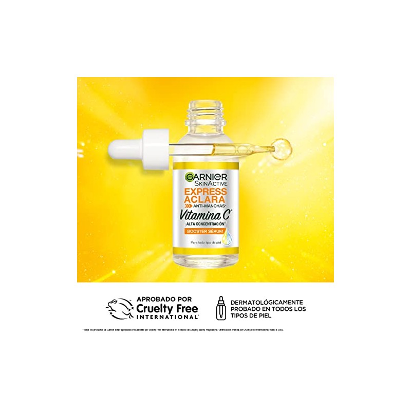 Garnier Express Aclara Sérum Anti-Manchas Concentrado con Vitamina C, 30