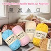 Coopay Wool for Crocheting, 4 x 50 g Chunky Wool
