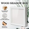 Muzilife Shadow Box Picture Frame with Linen Board Deep Wood