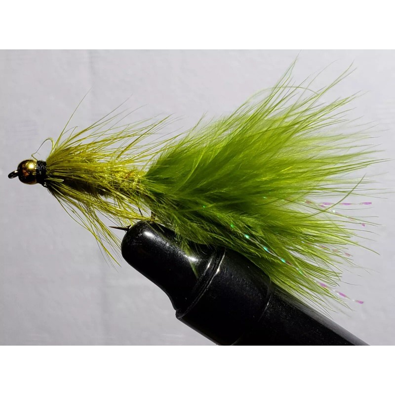 fly-- flies FLY-FLIES (** OLIVE WOOLLY BUGGER-BEADHEA
