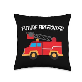 Cool Fire Truck For Kids Boys Girls Firetruck Firefighter Throw Pillow