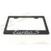 License Plate Frame Shop 1x TURBO S" 3D Emblem Real