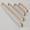 Alzassbg 10 Pack Champagne Copper Cabinet Handles, 5 Inch(128mm) Hole