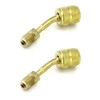 QWORK® 2 pieces R410a adapter, brass, 5/16 inch quick coupling