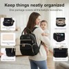 Baby Changing Bag Backpack, Quilted Waterproof Nappy Bag with Insulated