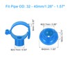 Sourcing Map 12Pcs Blue PVC Pipe Clamps, Fit for 32-40mm
