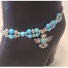 Thunderbird Western Rodeo Boot Chain Gemstone Weave Bracelet Vibrant Blue