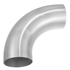 X AUTOHAUX Universal 90 Degree Bend Elbow Intercooler Pipe Air Intake Tube, 4" OD, 102mm OD, Leg Length 4", 100mm Leg Length, 6061 Aluminum Alloy, Silver Tone