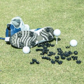 51 Pcs Golf Shoe Spikes Replacements Set 50 Golf Shoe Cleats Replacement & 1 Black Golf Cleats Spanner Metal Thread Screw 6 mm Dia Golf Accessories Golf Gifts for Men Women Black