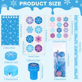 192 Pieces Christmas School Stationery Set Xmas Classrooms Exchange Stationery Gifts Party Favors Class Reward Prizes Notebooks Pencils Sharpener Erasers Stickers Stamps for Party Supplies (Snow)