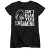 Popfunk Can't Hear You Gaming Women's T Shirt, Black, Medium
