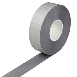 NOZUONO High Visibility Iron On Reflective HTV Heat Transfer Vinyl Tape for Clothing Gray (1 Inch x 20 Yard)