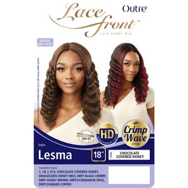 Outre HD Lace Front Wig Crimp Wave Style Lesma (DRFF HONEY BROWN)