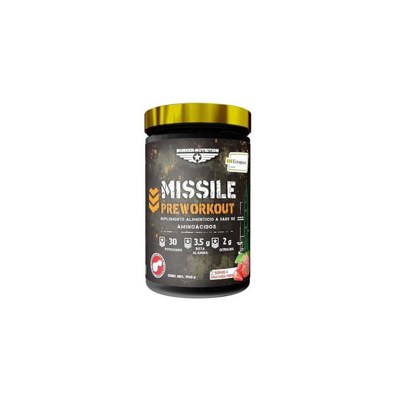 Bunker Nutrition - Missile Pre-workout - 450 g (30 porciones)