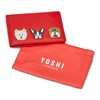 Yoshi Dog Applique Leather Travel Pass/Oyster Card Holder (Red)