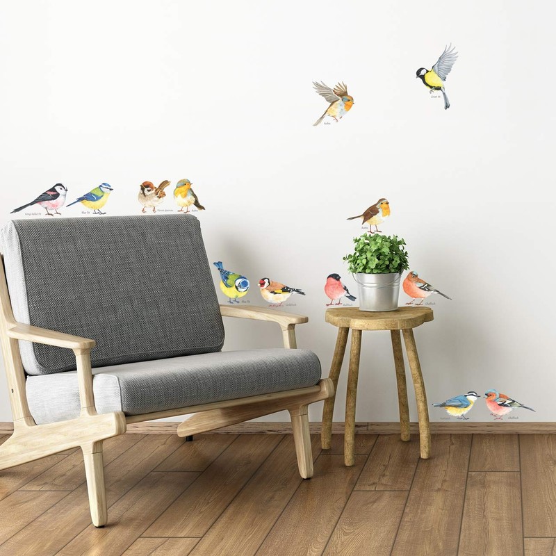 DECOWALL DS-8038 Small Birds Wall Sticker Wall Decoration for Living
