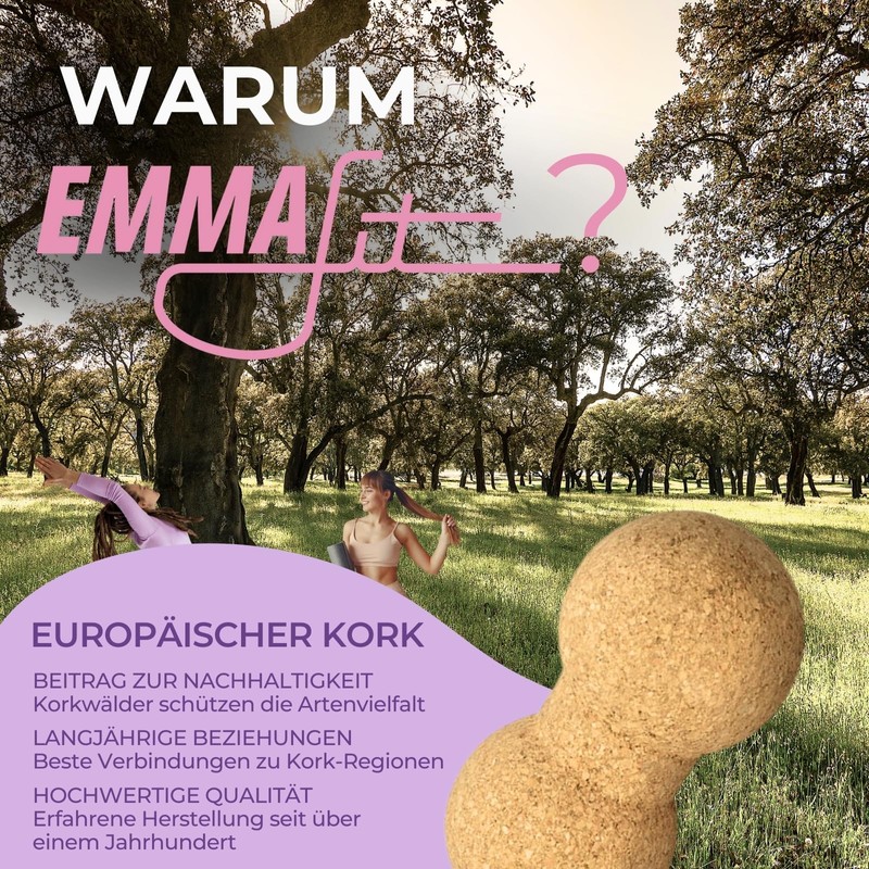 Natural Cork TwinBall for Optimal Fascia Training (Big) European Natural