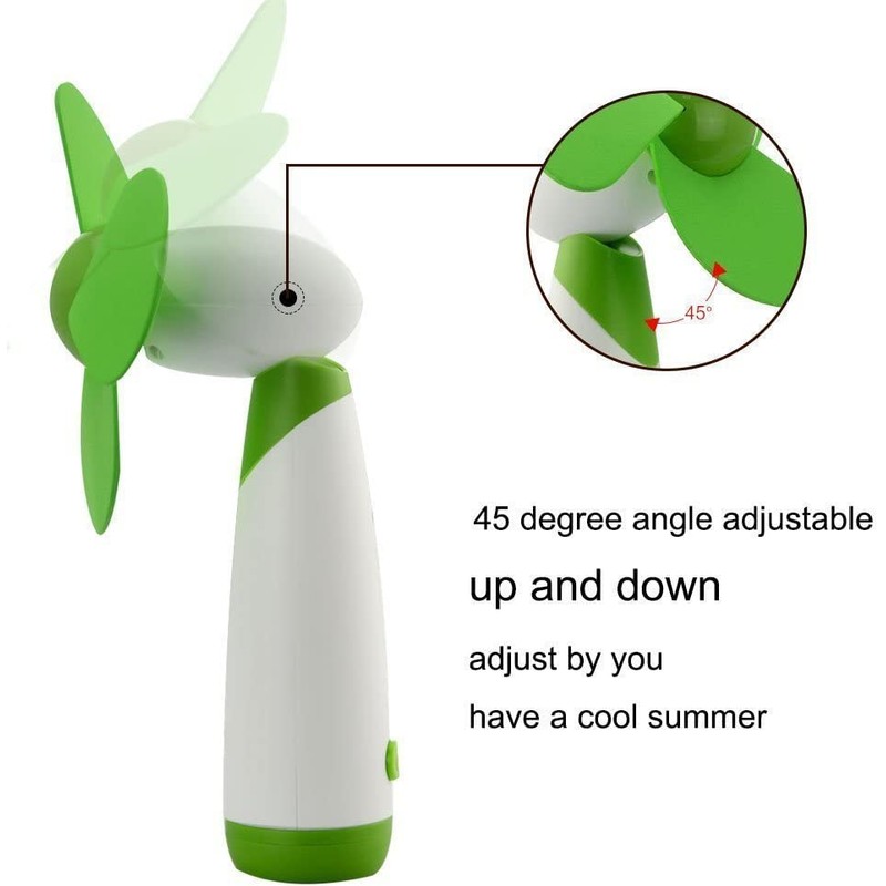JDYYICZ Mini Handheld Fan Personal Fan Battery Soft Foam Blades